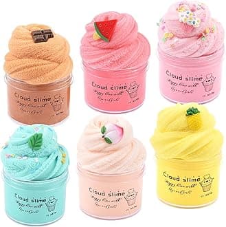 Christmas Cloud Slime Pack, Slime Kit for Girls Ages 5-12,Slime Party Favors for Kids,Soft and Non Sticky