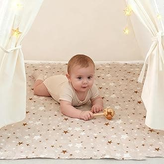RongFa Teepee Tent Mat for Kids-Portable Children Play Tent Indoor Outdoor Padded Mat for Kids Play Tent (47"x47" Mat)