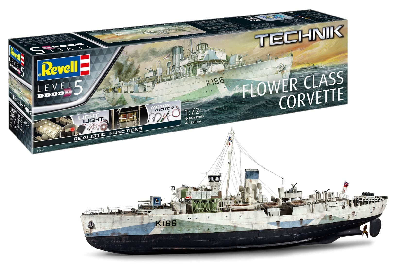 Revell Flower Class Corvette - Technik