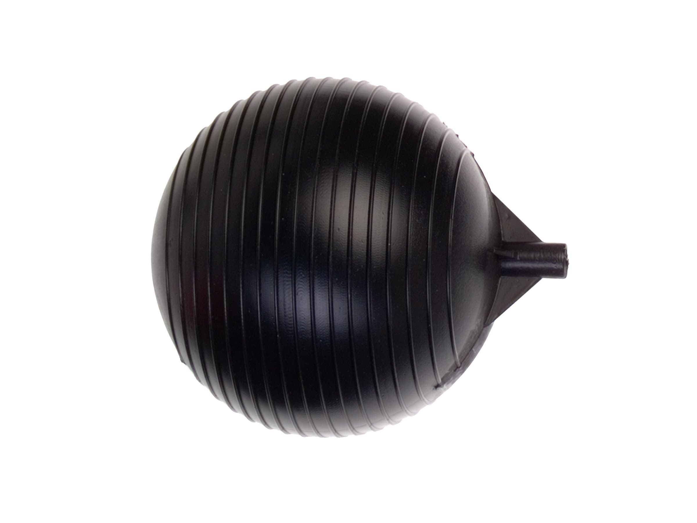 Kerick Valve PF06 Polyethylene Sphere Float Ball, 6" Diameter, 6" Length, 1/4" Female Thread,Black