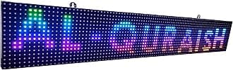 AL-QURAISH P10 Led Running/Scrolling Programable Text Message Display Board WI-FI (RGB, 7 INCH. × 37 INCH.)