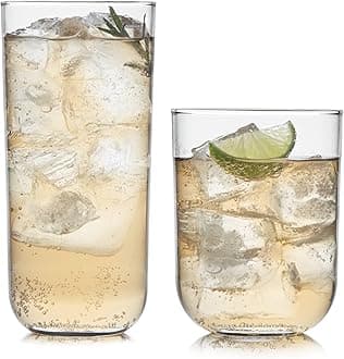 Libbey Polaris 16-Piece Tumbler and Rocks Glass Set, Axis