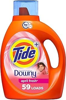Tide Plus Boost of Ultra Downy Liquid Laundry Detergent, April Fresh Scent, 84 fl oz, 59 Loads, Laundry Detergent Liquid with Long-Lasting Freshness