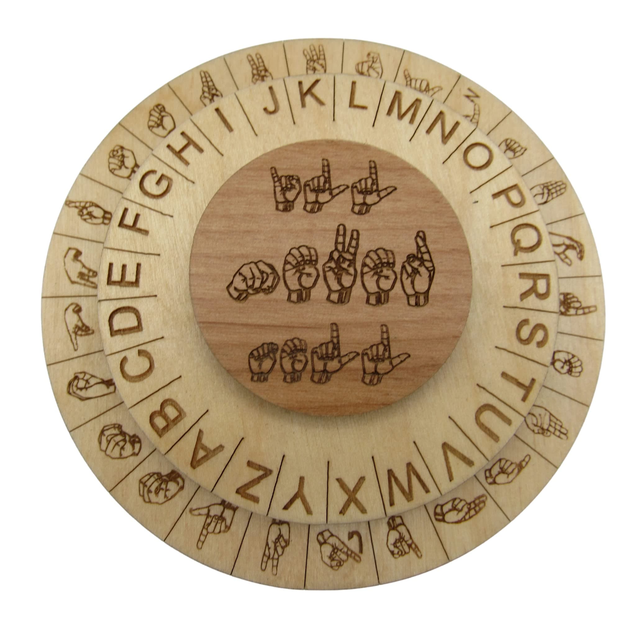 Creative Escape Rooms Sign Language Cipher Wheel - ASL Decoder Disk Prop