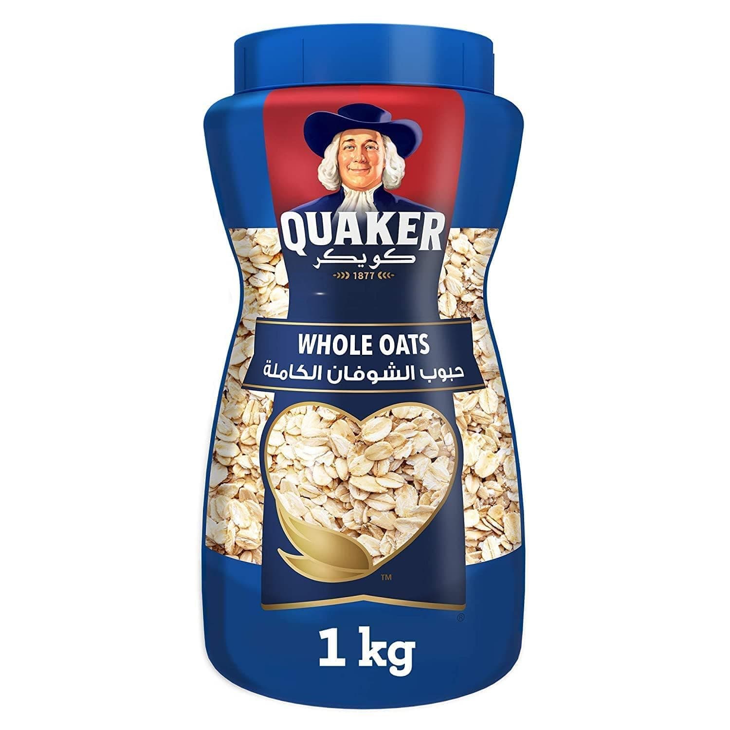 Quaker Whole Oats, Jar, 1kg