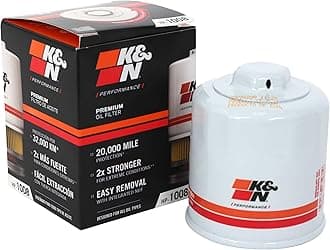 K&N Premium Oil Filter: 20,000 Mile Engine Protection with Wrench Off Nut: Compatible with Select 1990-2023 INFINITI/MAZDA/NISSAN/SUBARU Vehicle Models (See Description for Select Models), HP-1008