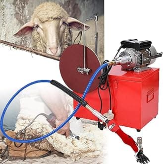 550W Electric Sheep Clipper Grinder Blade Sharpener Machine, Cutter Flexible Shaft Sharpener Grinding Machine, Goat Sheep Shearing Clipper for Sheep Cattle Farm,4setofbla,9straightblade