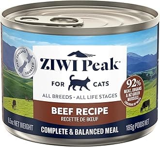 ZIWI Peak Wet Cat Food – All Natural, High Protein, Grain Free, Limited Ingredient, with Superfoods (Beef, Case of 12, 6.5oz Cans)