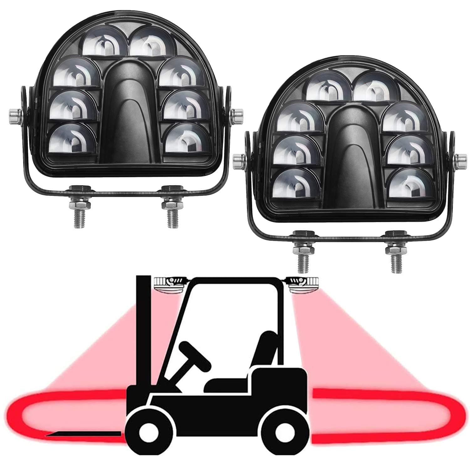 ONERAY [2 Pack Forklift Safety Light Red Arc LED Warning Light Warehouse Pede...