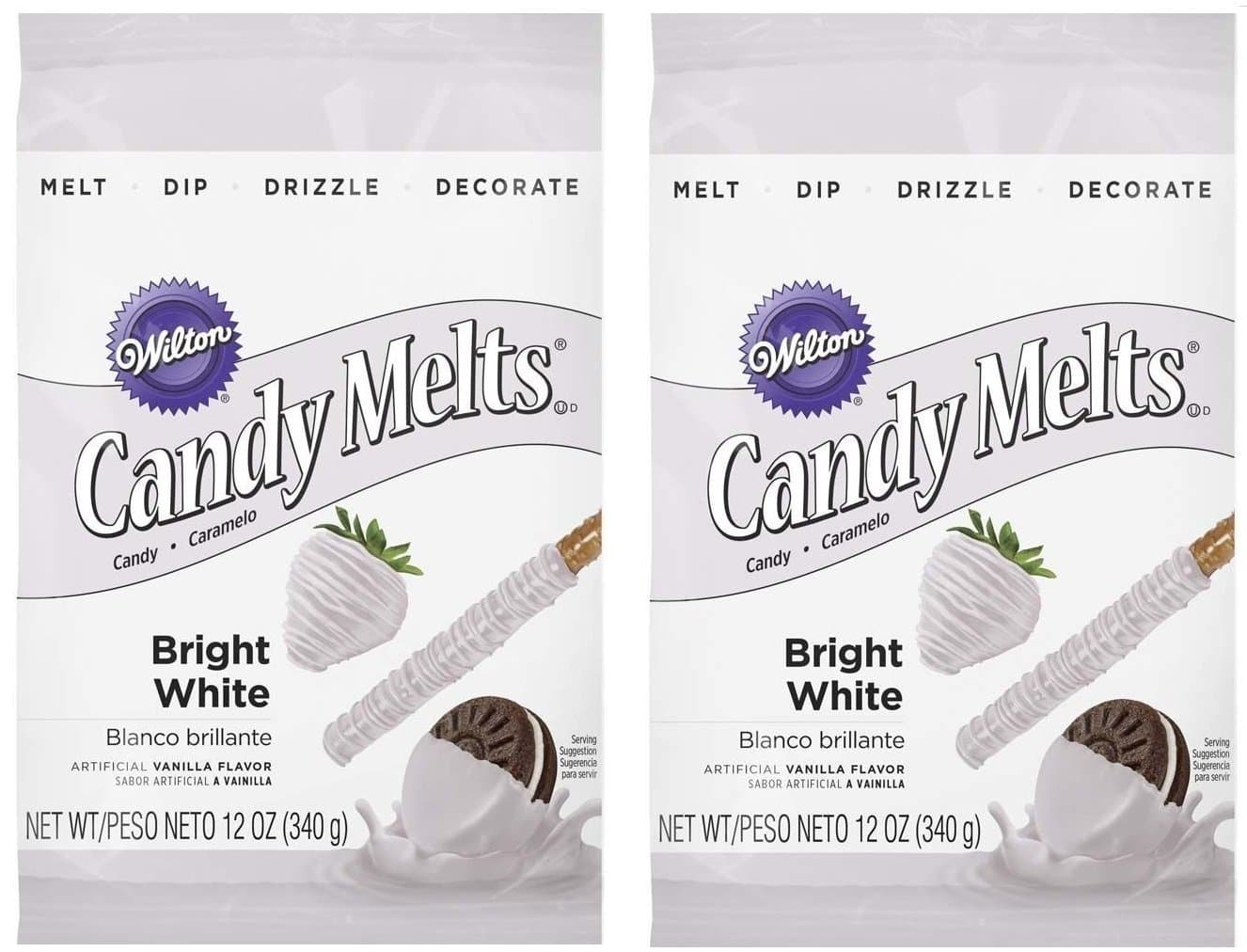 Wilton 1911-1300 Candy Melts, Bright White(2pk)