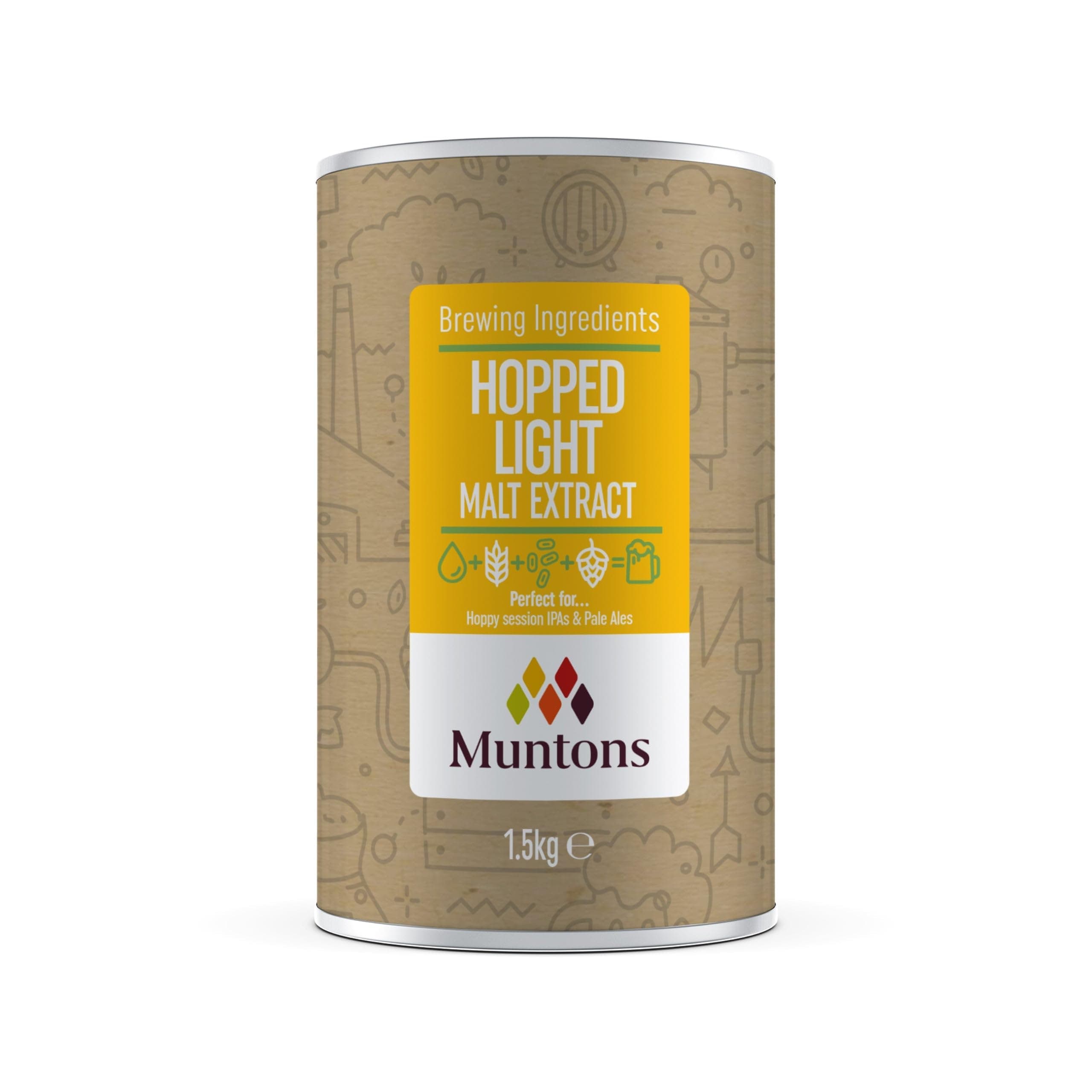 Muntons Brewing Ingredients - Malt Extract Hopped Light - Elevate Your Brewing with Balanced Flavours (1.5 kg | 3.3 lb)