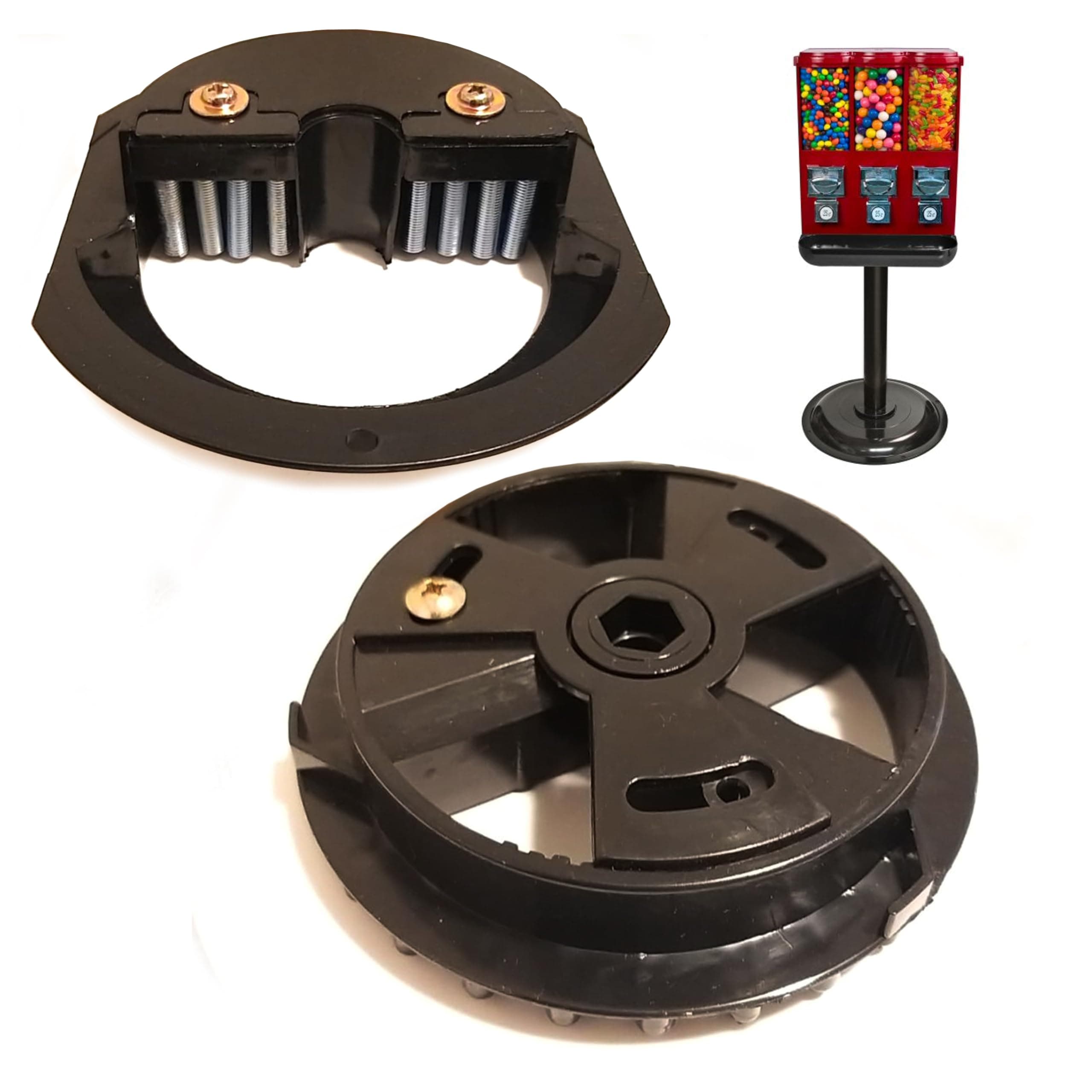 Bulk Candy Dispenser Wheel for Gumball Machine - Adjustable Candy Wheel for 3 & 4 Head, Triple Shop, Triple Time, Triple Pod, Titan Triple & 4 in 1 Vending Machine - Candy Machine Replacement Part