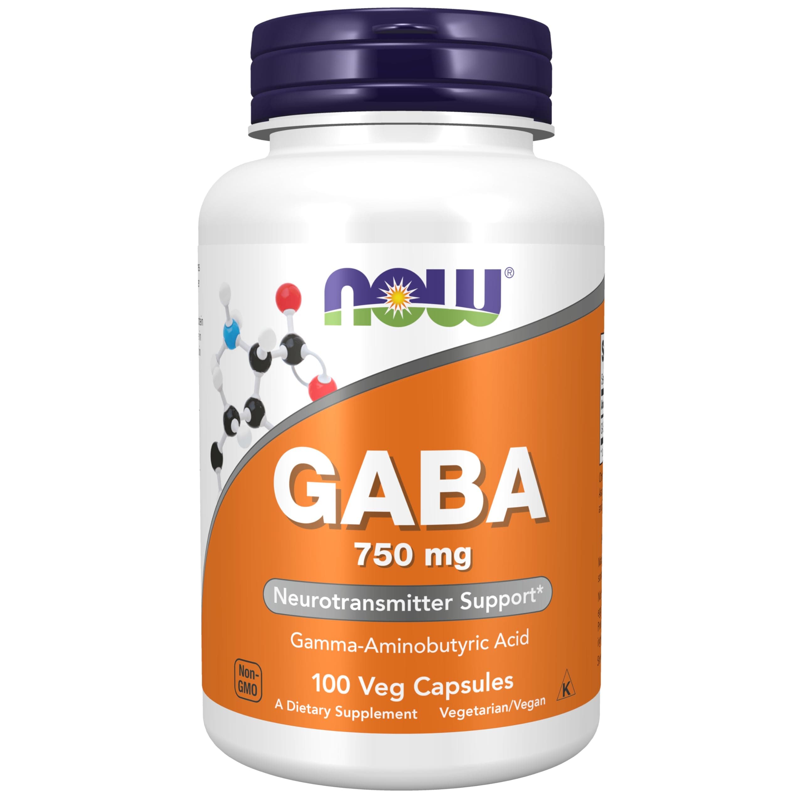 Gaba 750 Mg Vegetable Capsules, 100 Capsules