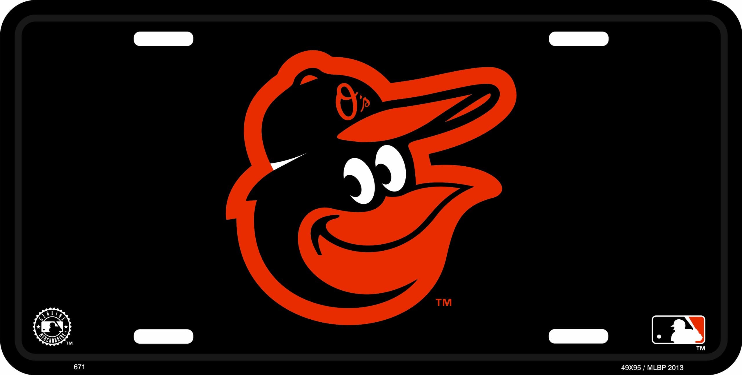 HangTime Baltimore Orioles License Plate Black