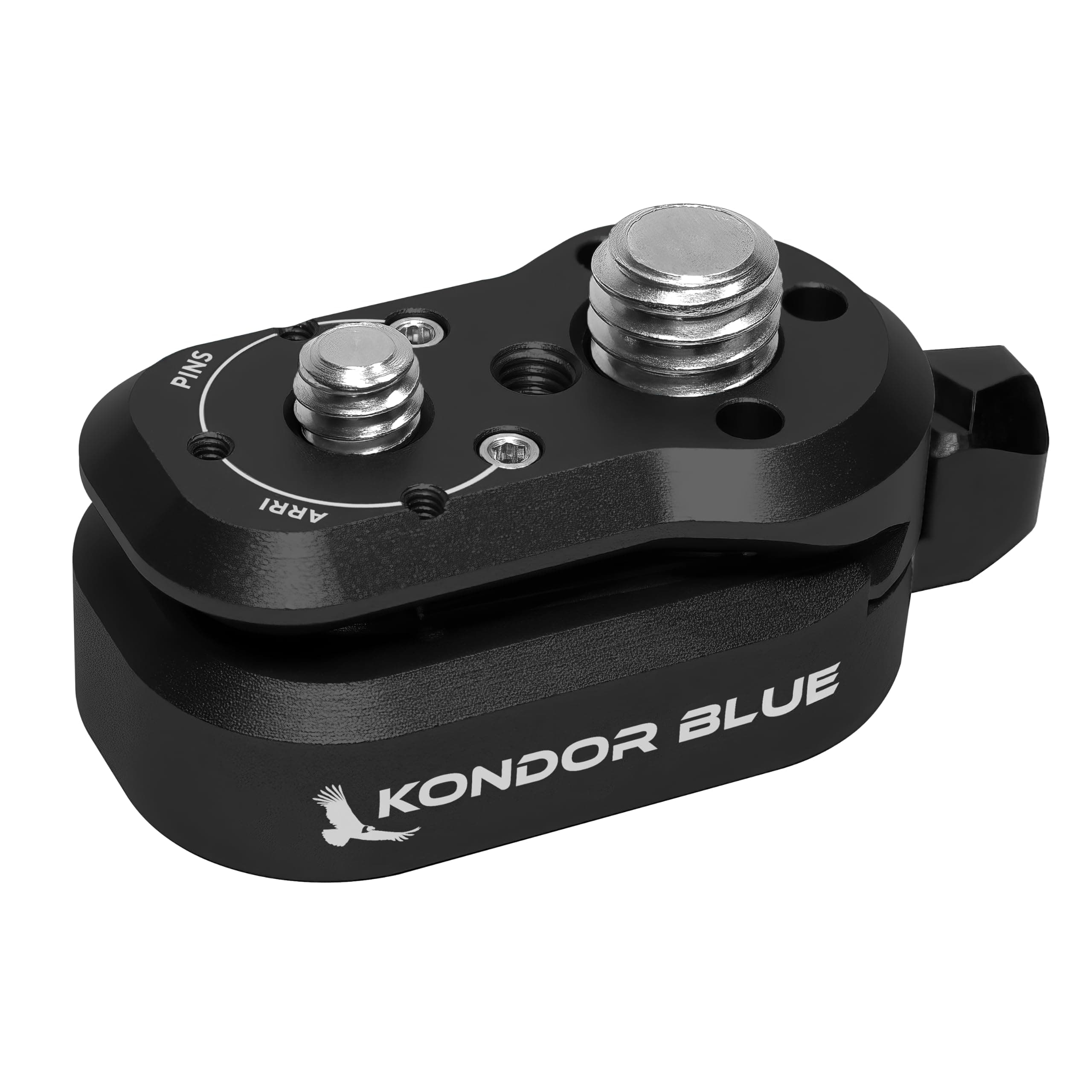 - KONDOR BLUE | Mini Lock Quick Release Plate System | NATO Rail, ARRI-Style Anti-Twist, 1/4-20 & 3/8-16 Mounts, Zero Play Locking for Monitors, Arms, Accessories | Raven Black
