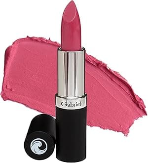 Gabriel Cosmetics Lipstick (Mauve - Berry Pink/Cool Crème), Natural, Paraben Free, Vegan, Gluten-free,Cruelty-free, Non GMO, long lasting, Infused with Jojoba Seed Oil and Aloe, 0.13 Oz.