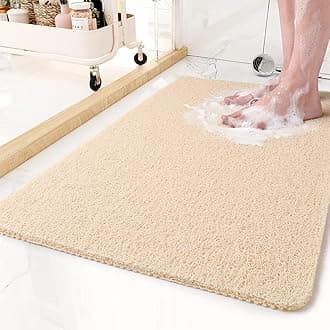 MontVoo Non-Slip Bathtub Mat, Shower Mats for Bath Tub, PVC Loofah Bathroom Mats for Wet Areas, Quick Drying (17"x30")