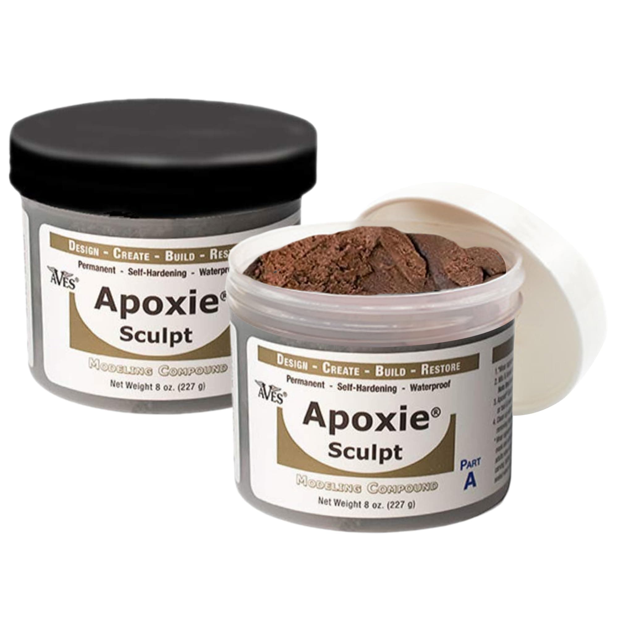 Aves Apoxie Sculpt - 2 Part Modeling Compound (A & B) - 1 Pound, Apoxie Sculpt for Sculpting, Modeling, Filling, Repairing, Simple to Use and Durable Self-Hardening Modeling Compound - Bronze