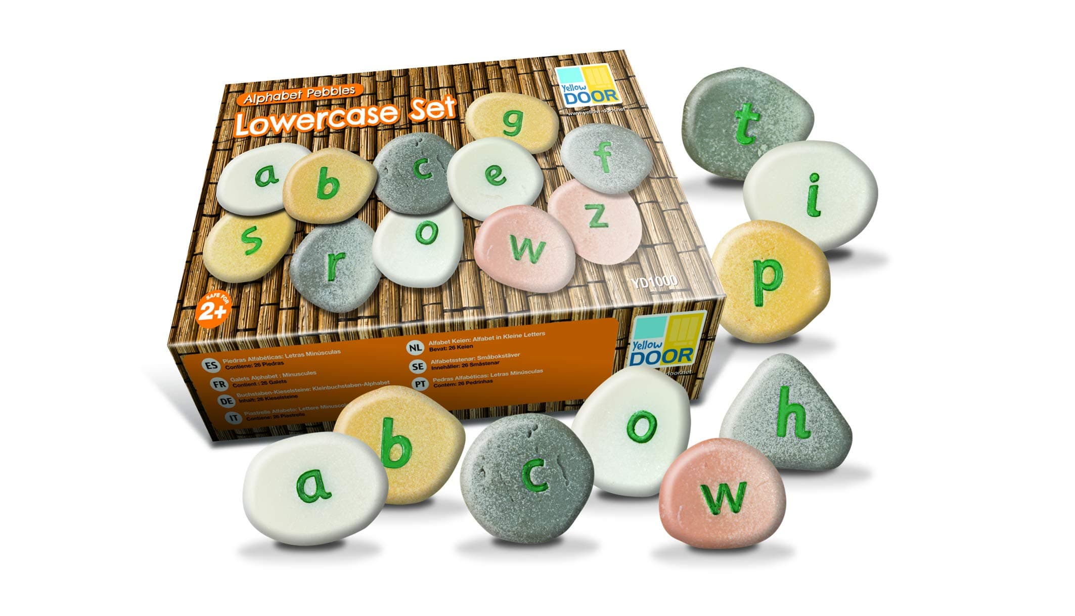 YUS1000 Lowercase Alphabet Pebble (Pack of 26)