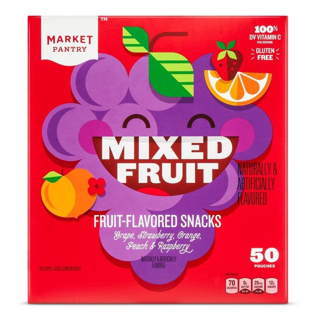 Market Pantry Mixed Fruit Flavored Snacks 50 Count