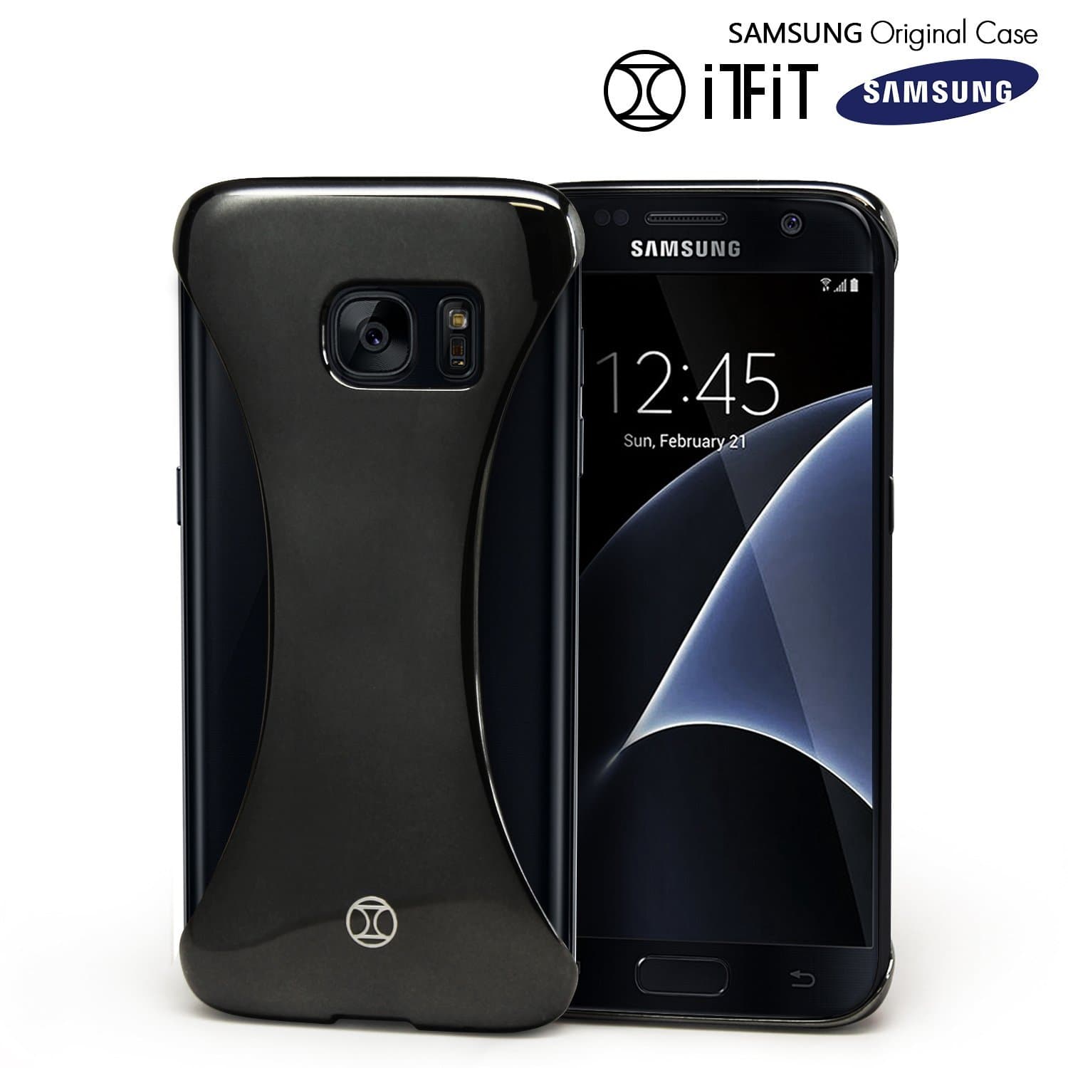 Galaxy S7 Case, Original Samsung [SexyBack] Slim [Form Fitting] Back Cover [Precision Fit] [Extra Wide Earphone Jack] Case for Samsung Galaxy S7 - Black