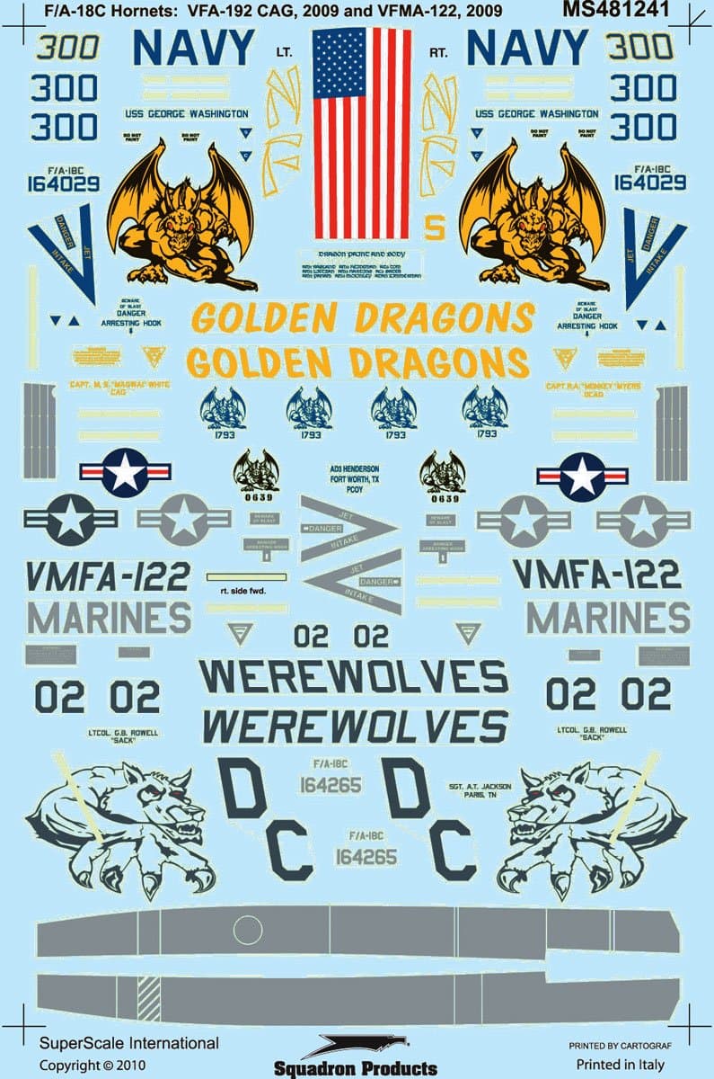 MS481241 F/A-18C Hornets Decals