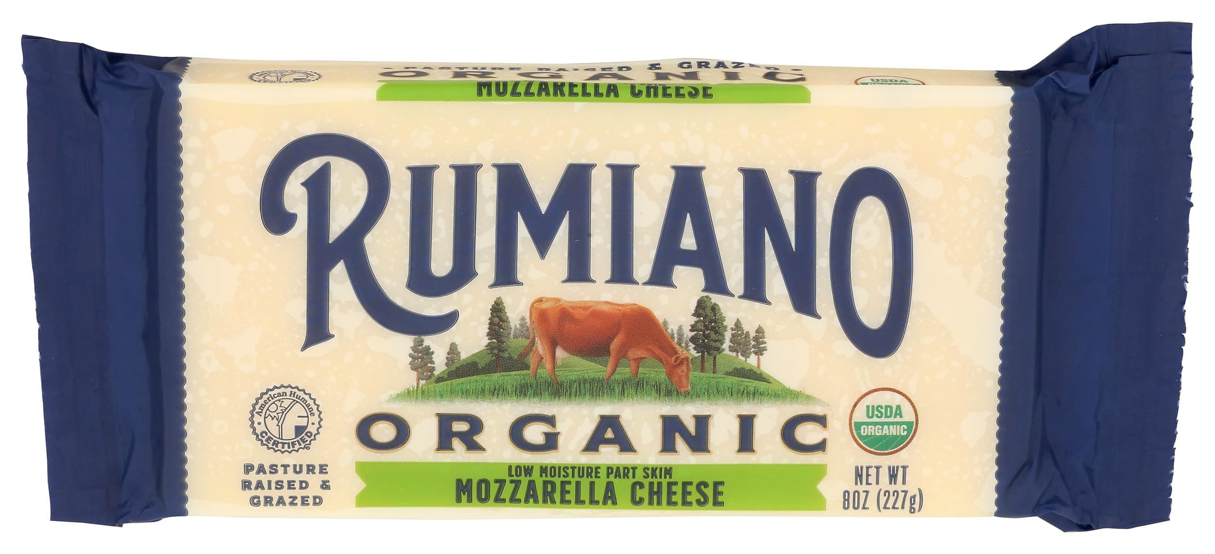 Rumiano, Bar Mozzarella RBST Free, 8 oz