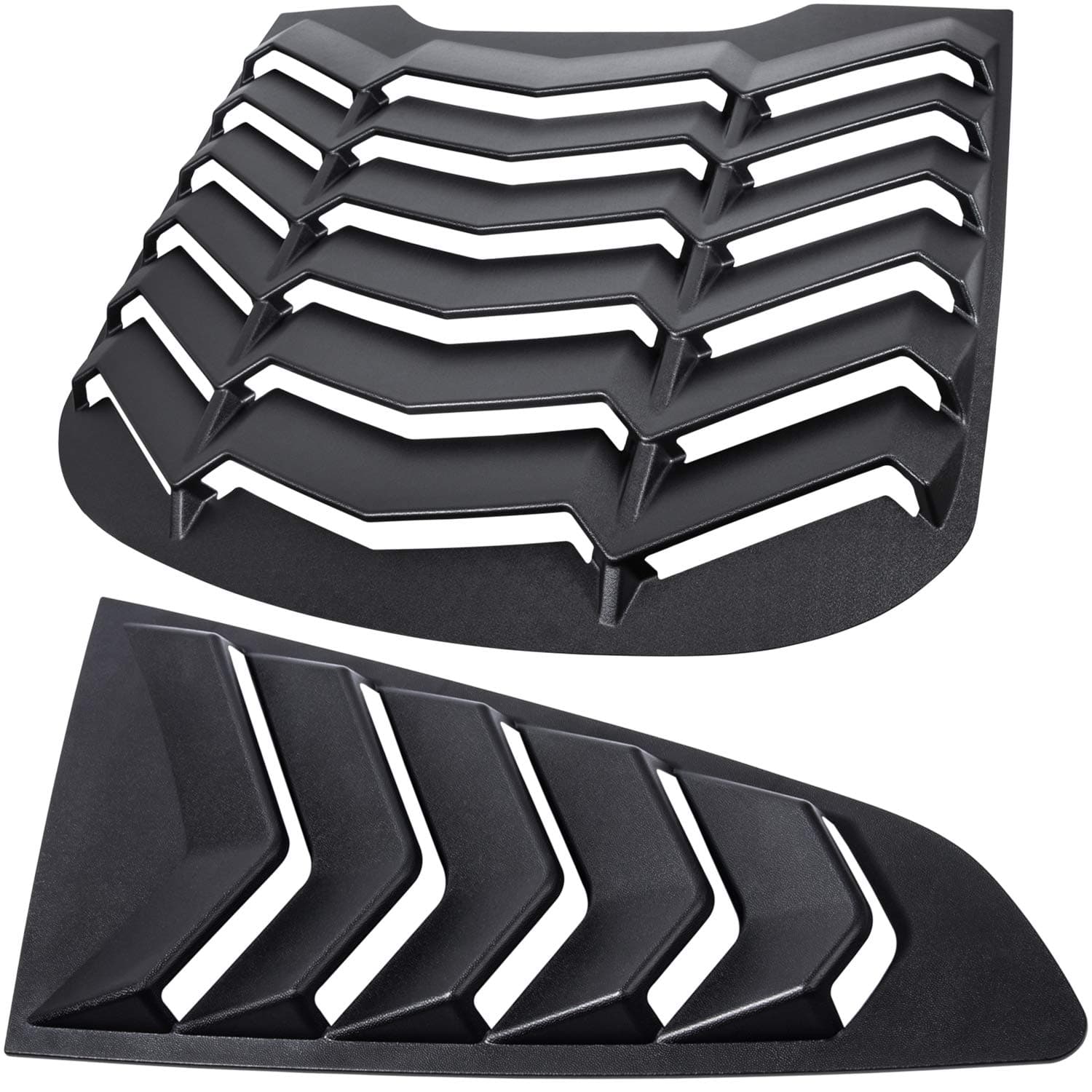 Rear+Side Window Louvers for Ford Mustang 2015 2016 2017 2018 2019 2020 2021 2022 2023