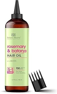 – Rosemary & Batana Hair Oil | 6.7 Fl Oz (198 ml) | Scalp Treatment for Hair Loss, Dry & Frizzy Hair Repair, Deep Nourishing Oil for All Hair Types | 100% Natural and Vegan
