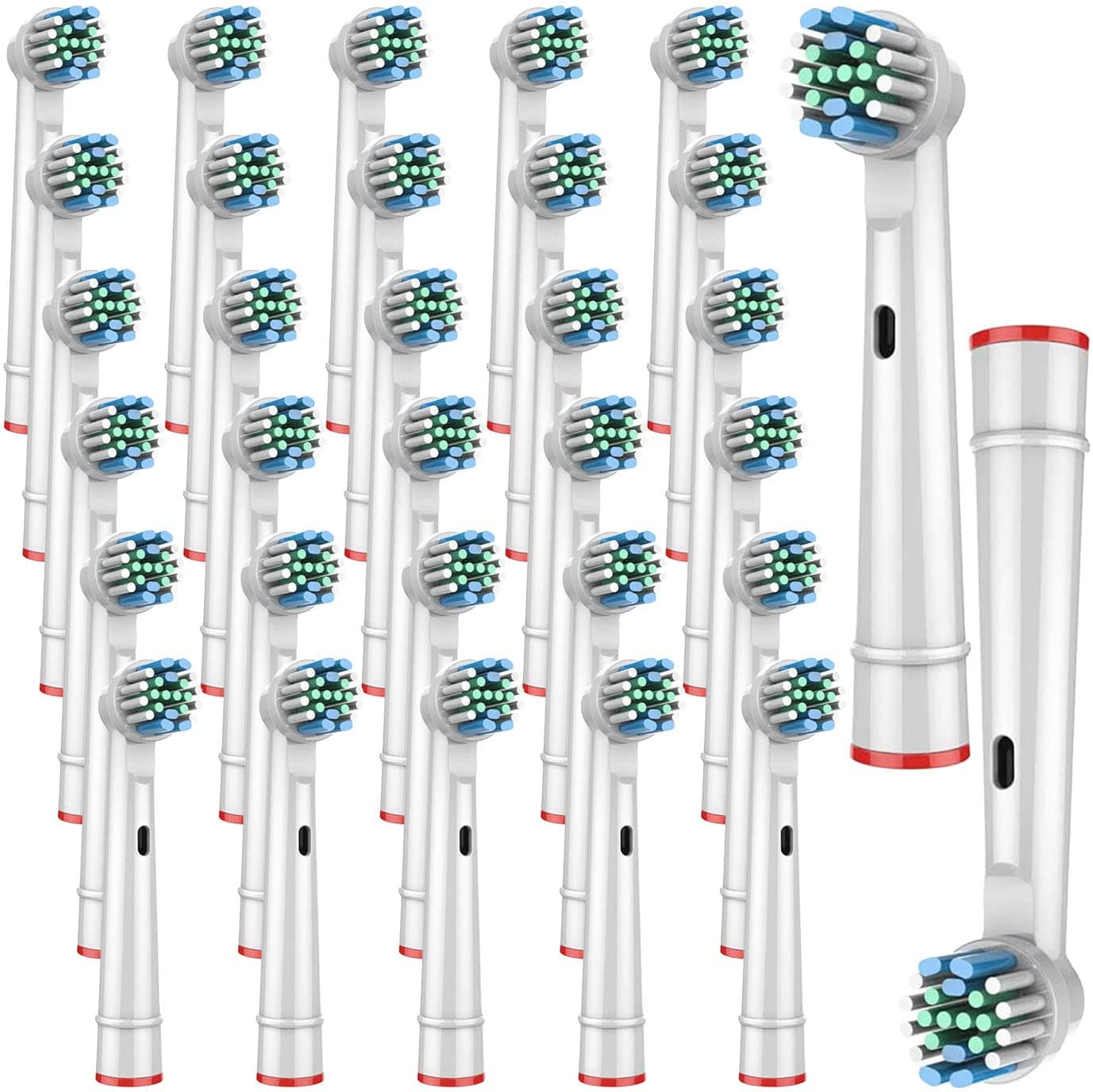 32 x Replacement Brushes Attachment Brushes for Oral B Electric Toothbrushes | Compatible for Precision Clean, Vitality Series, Professional Care, Trizone, Triumph, Advance Power, Smart Series