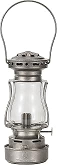 Thous Winds Vintage Oil Lantern, Waterproof Fuel Lantern with Carry Handle, for Outdoor Camping Hiking Patio Picnic, Retro Silver