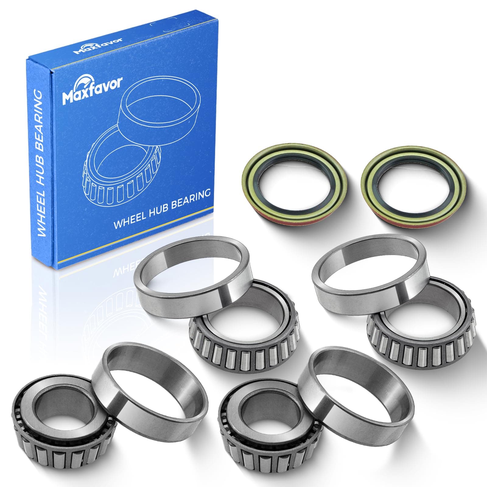 MAXFAVOR Wheel Hub Bearing Assembly Front Replacement for 2003 2002 2001 2000 1999 1998 1997 Ford F150 1999-1997 F250 2004 F150 Heritage 2002-1997 Expedition 2002-1998 Lincoln Navigator