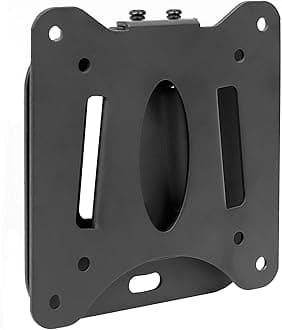 Mount-It! Ultra Low Profile Fixed TV Wall Mount for 13 to 32" Inch Screens, Slim TV Wall Mount Fits VESA 75 and 100 mm, Flush TV Bracket 0.55" Design with 60 lb Capacity, Built-in Bubble Level