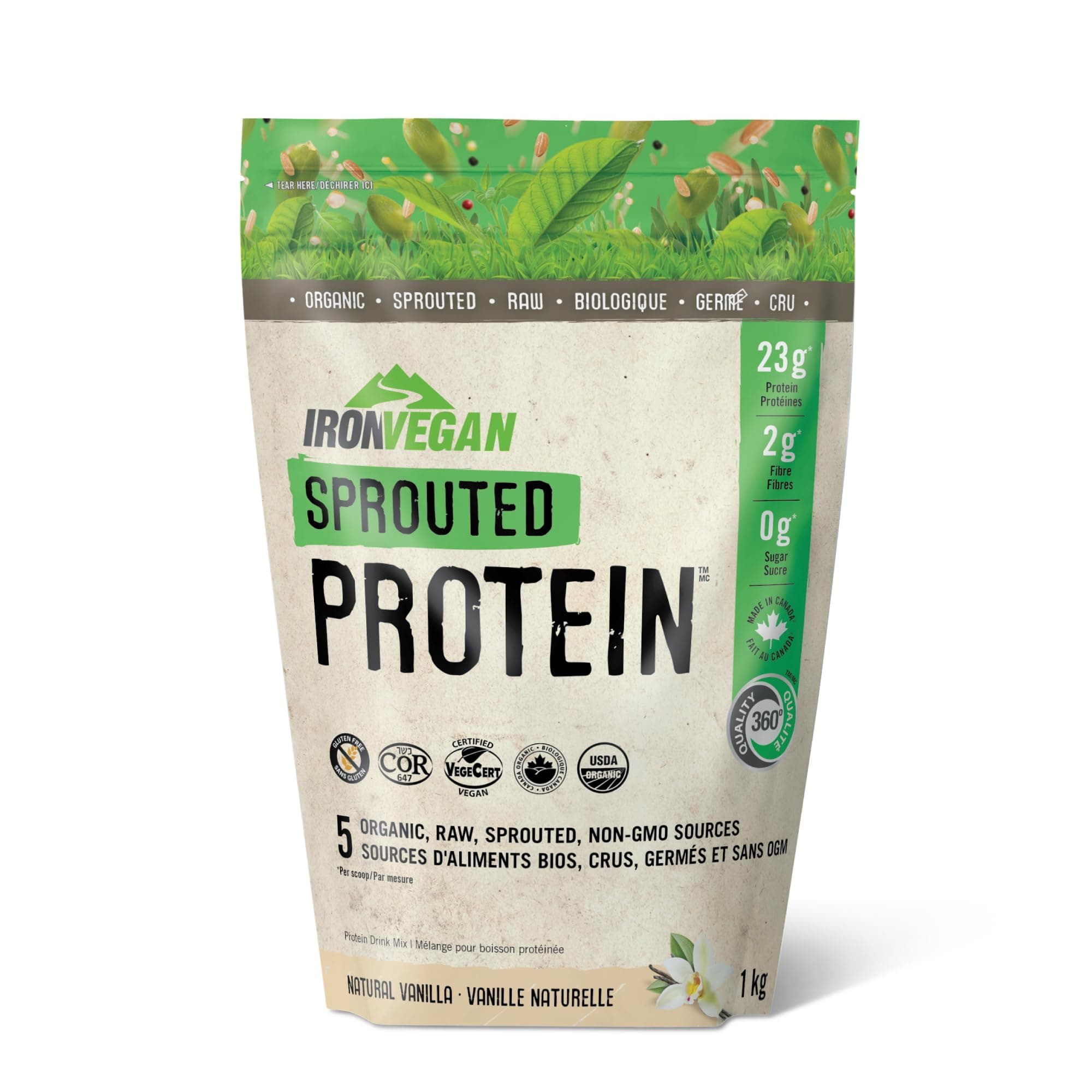 IRONVEGAN Sprouted Protein - Vanilla, 1000 GR