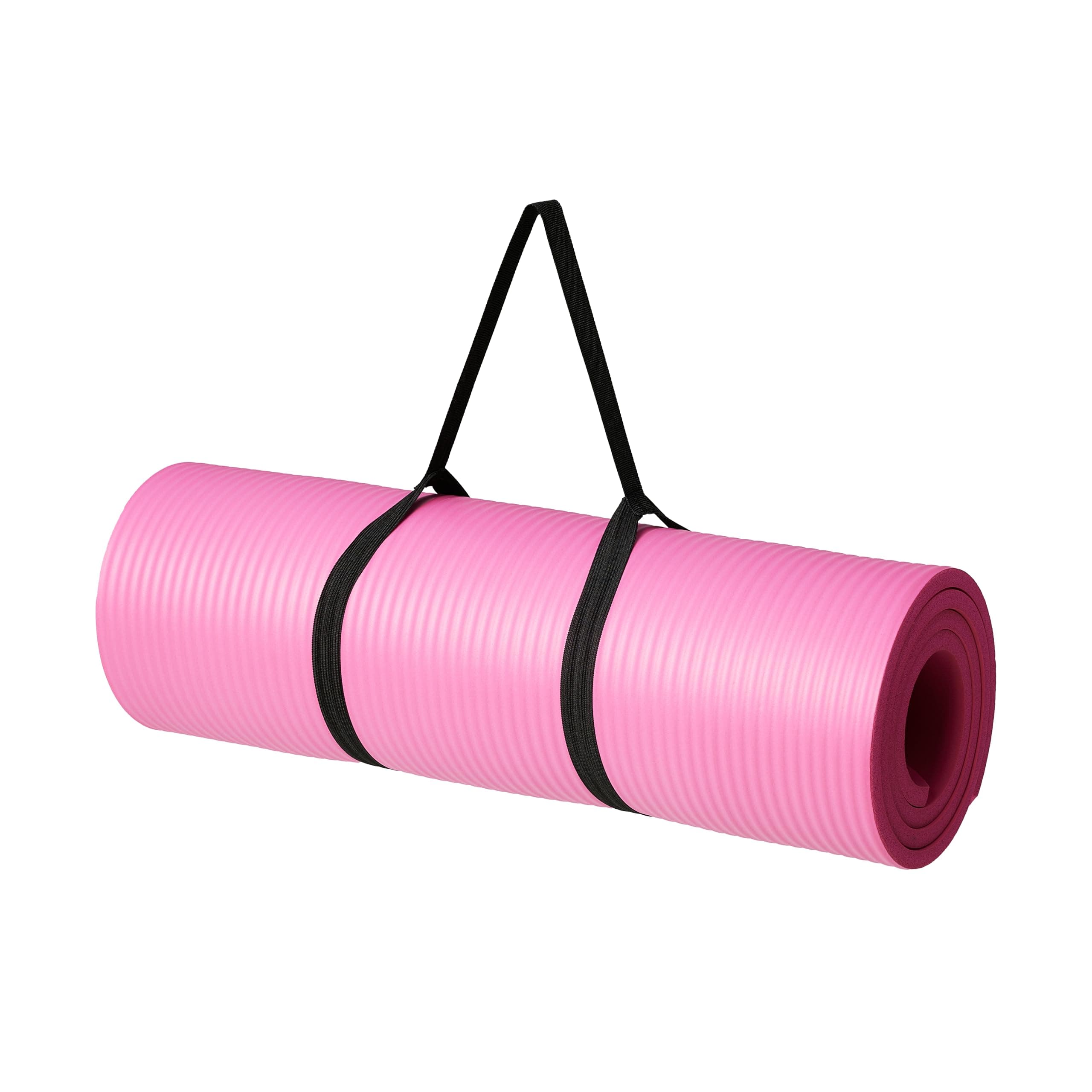 Amazon Basics Extra Thick Exercise Yoga Mat with Carrying Strap