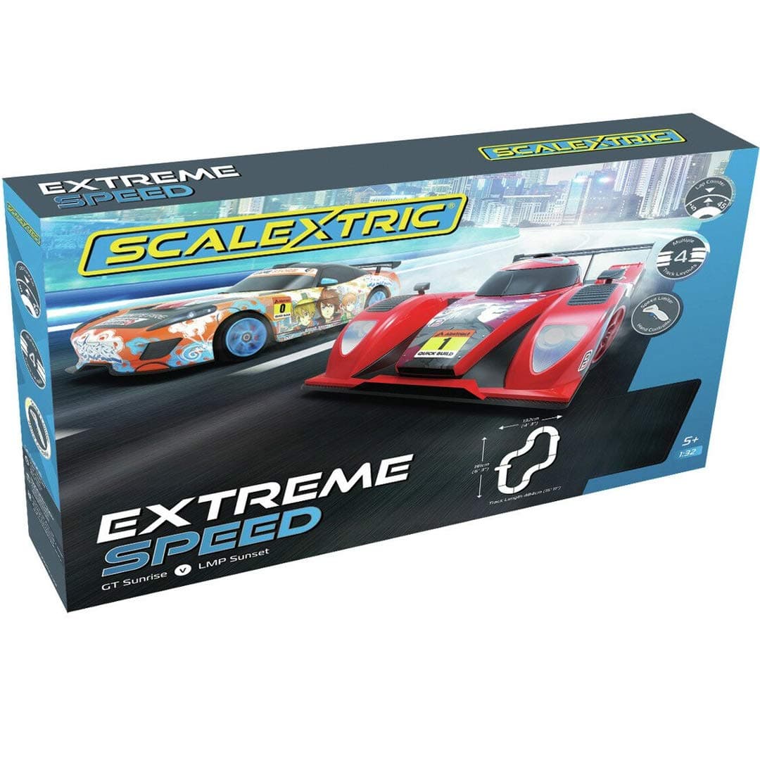 Scalextric Extreme Speed Team LMP vs Team GT 1:32 Slot Car Race Track Set C1406T