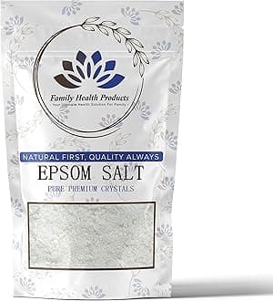 Pure Epsom Salt Magnesium Sulfate - Food Grade Bulk Crystals for Bath Soak 12 oz. Bag (Family Health Products)