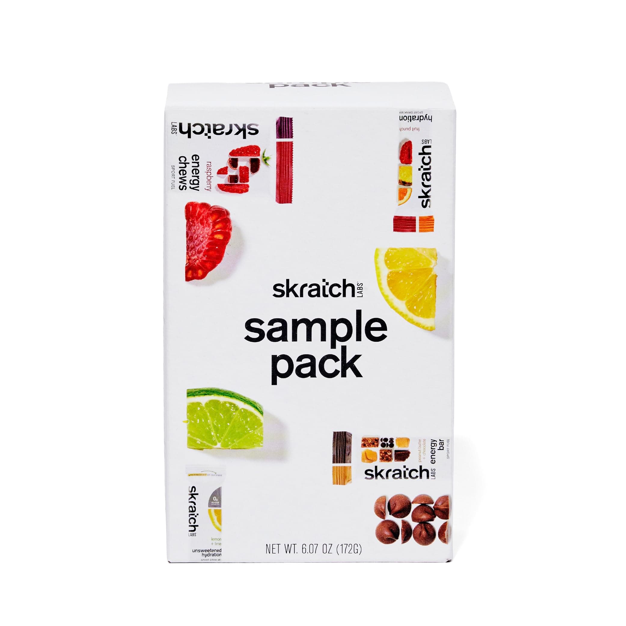 Skratch Labs Sample Pack - Hydration Drink Mix, Unsweetened Sport Drink Mix, Energy Chews, Energy Bar - Sports Nutrition Trial Variety Pack - for Running, Cycling, Hiking and Endurance Activities