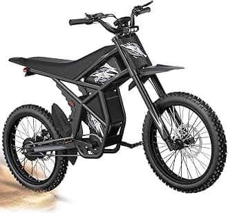 Bootime GT73 Electric Dirt Bike 2500W Electric Bike for Teens with 48V 36.4AH Battery,Max 37MPH Electric Motorcycling with 25" Knobby Tire Hydraulic Brakes Mountain Off-Road Ebike