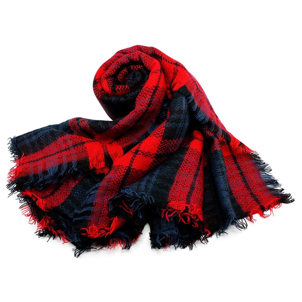 OCT17Plaid Scarf Women Pashmina Wrap Large Warm Soft Shawl Winter Fall Scarves
