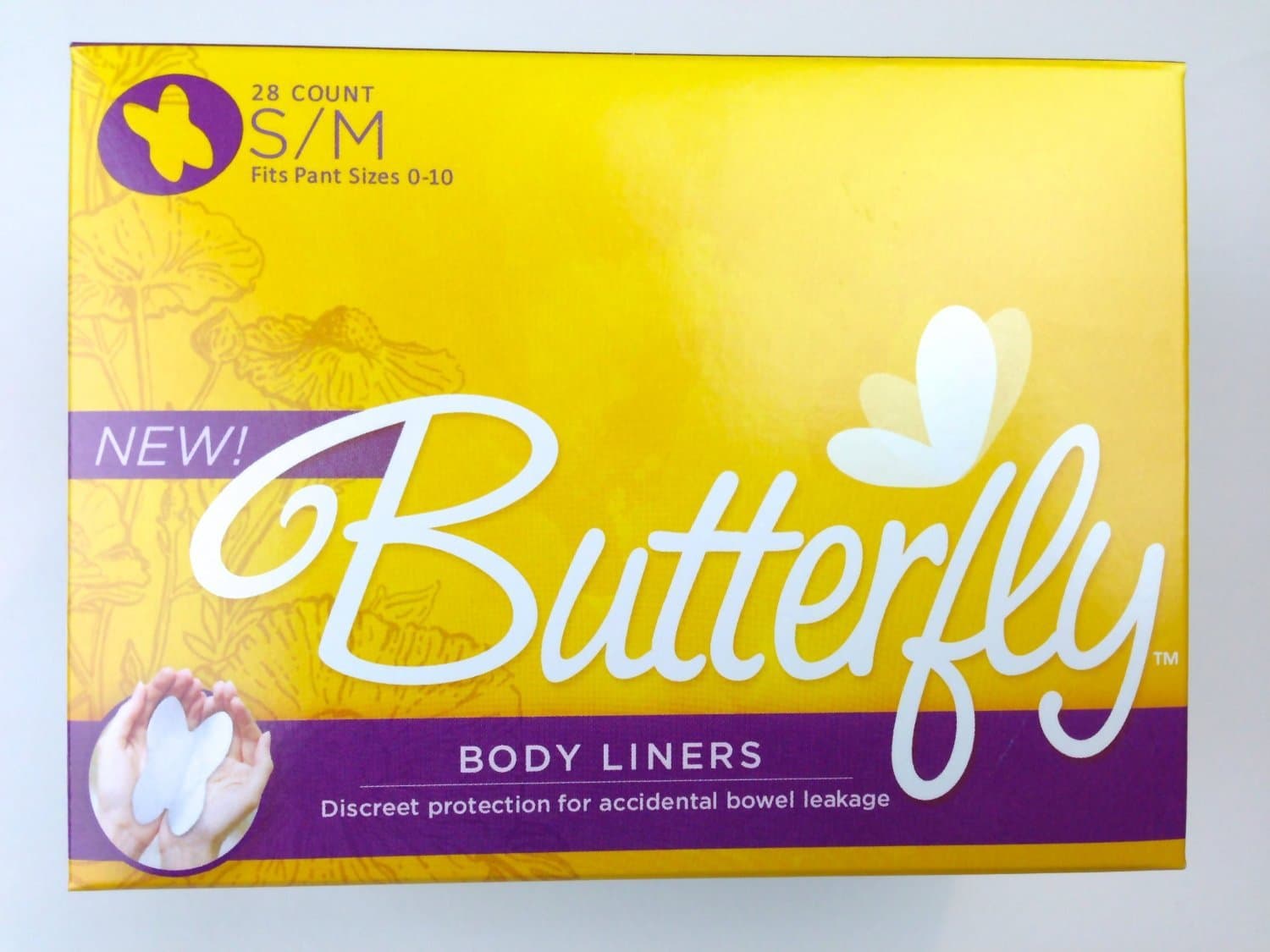 Butterfly Body Liners Pads Size S/M (28 Count), (Pack of 2) TOTAL 56 PADS