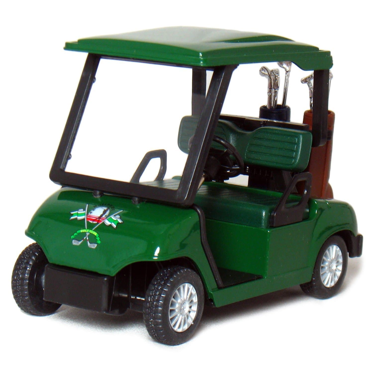 KinsFun - Golf Cart 4½" Die Cast Metal Model Pullback Action Toy (Green)
