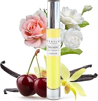 Luxury Perfume Oil, Ultra-Concentrated Women Roll-On Fragrance Oil, Long Lasting Rollerball Travel Mini Perfume, Vegan, Alcohol & Cruelty Free 10ml (Tabu Cherry)