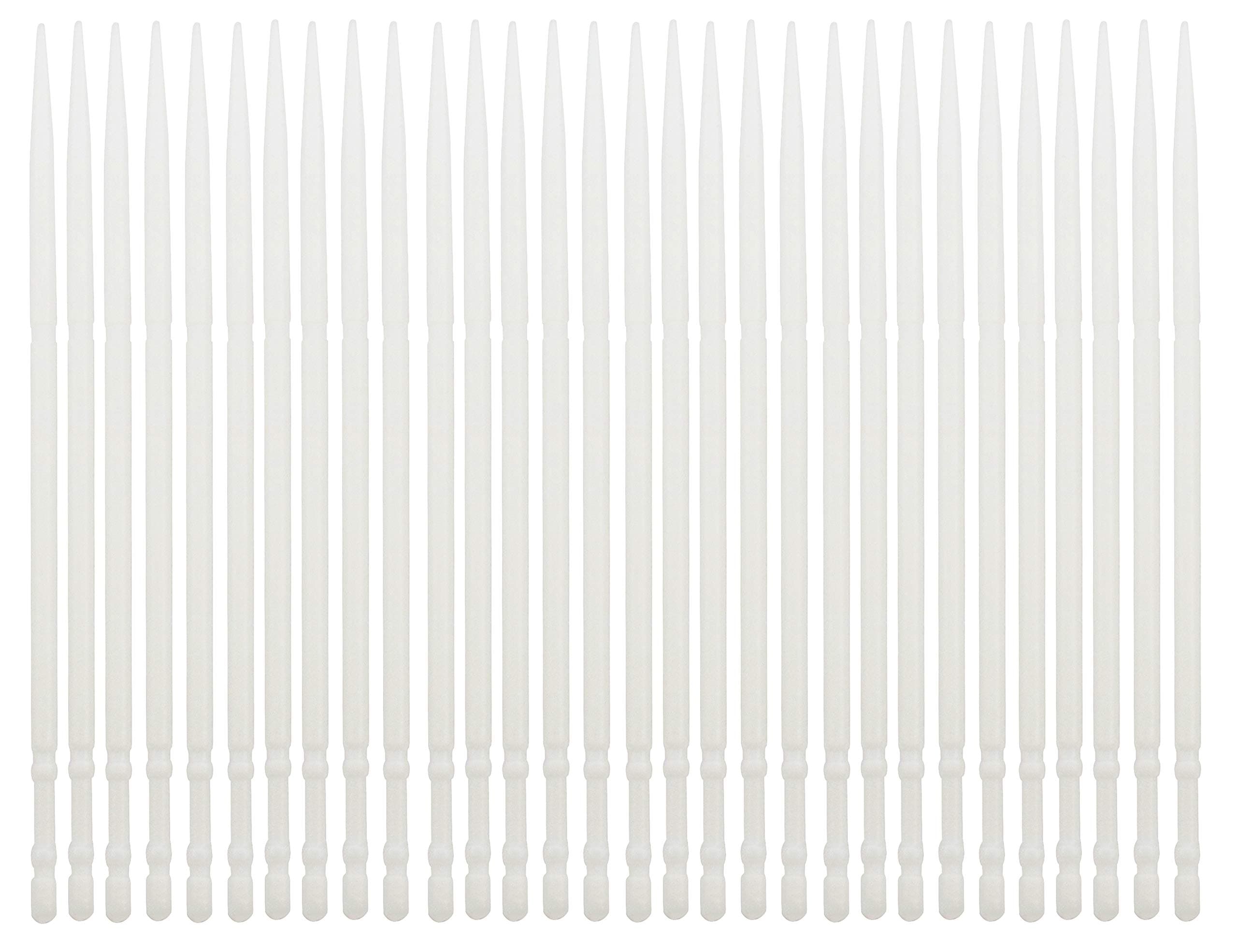 LBY Plastic Toothpicks, Home Teeth Cleaning Tool, Round Single-Ended Toothpicks, Interdental Toothpicks, Plastic (White) (Pack of 500)