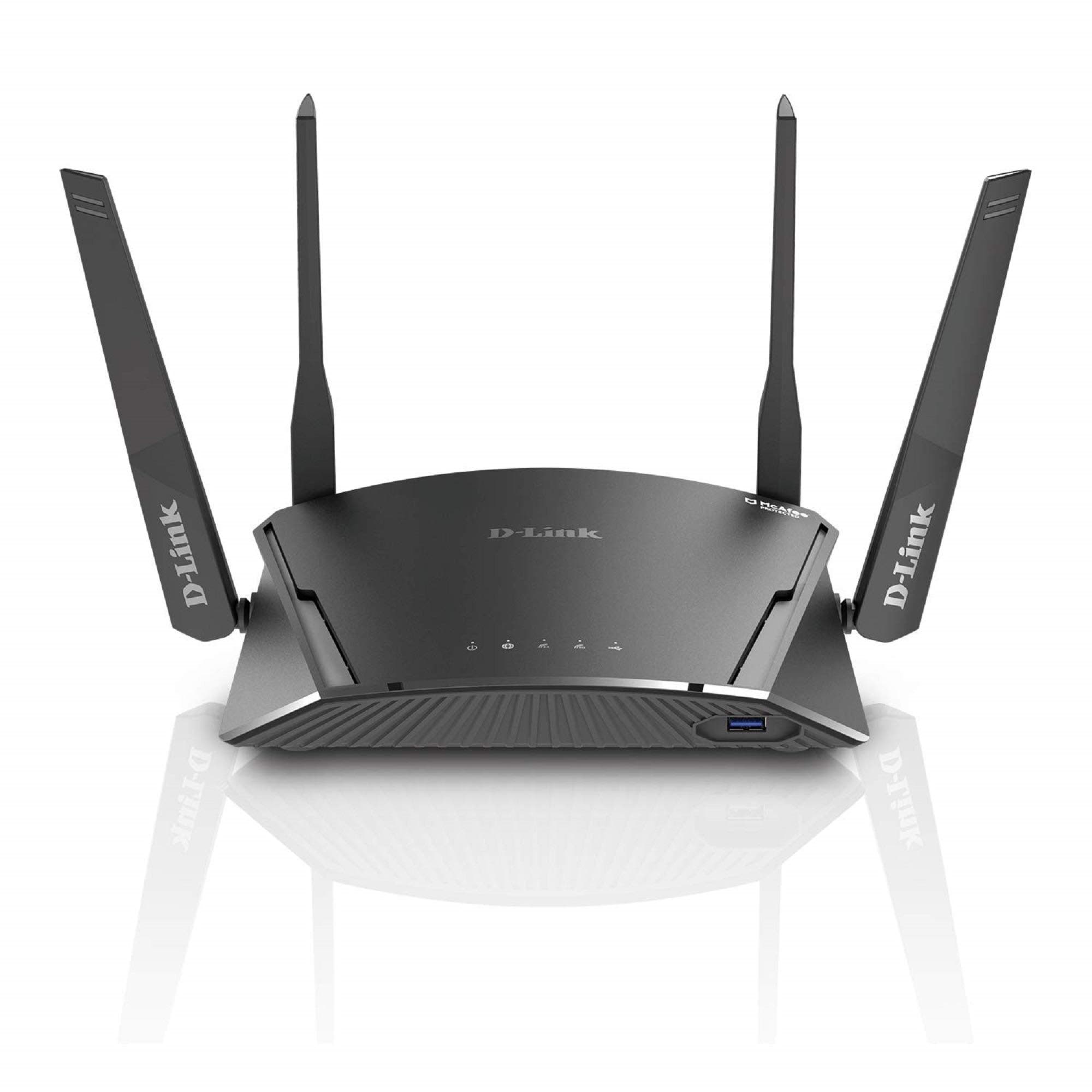 D-Link DIR-1960 AC1900 EXO Smart-Mesh-WLAN-Router (2,4 und 5 GHz, 2,600 Mbit/s, 802,11a / b/g/n/ac, 2 x USB 3,0 und 2,0, 4 x 10/100/1000 LAN-Anschluss