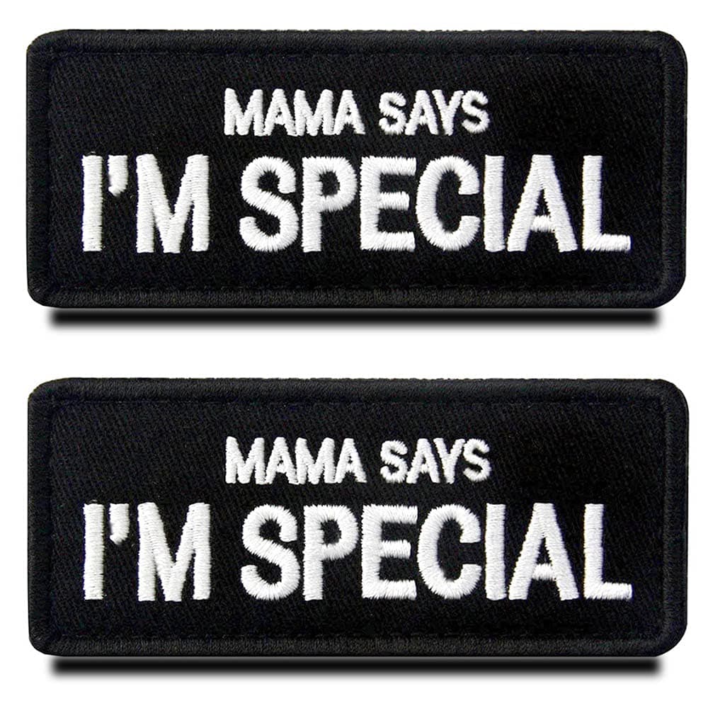 Zcketo2 Pack Funny Mama Says I'm Special Tactical Hook and Loop Dog Patch (Special)