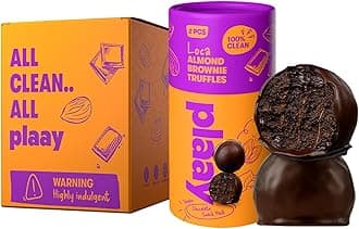 Almond Brownie Chocolate Truffles – Keto Dark Chocolate Snack – Gluten-Free, Vegan-Friendly with Rich Fudgy Texture for Guilt-Free, Anytime Smart Snacking –10 x 30g