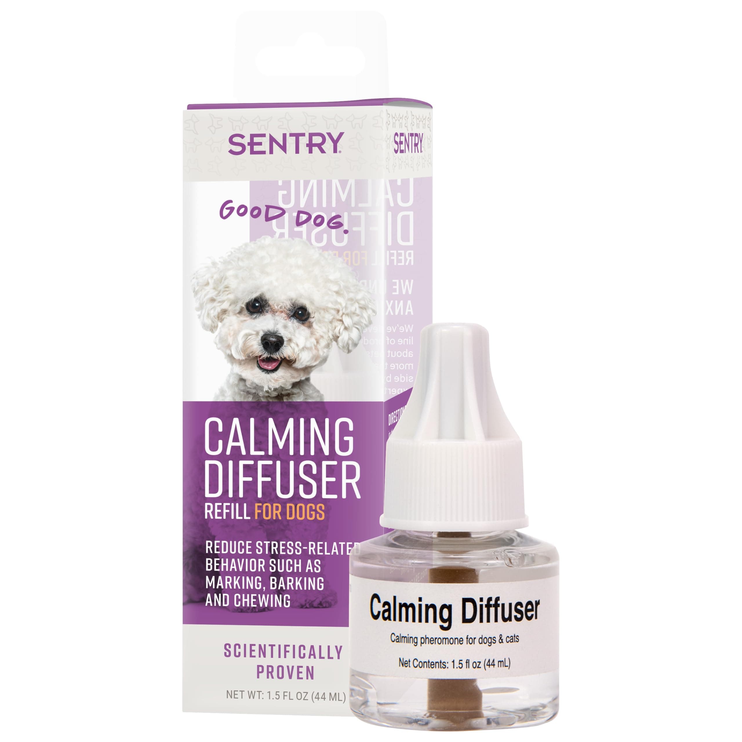 Calming Diffuser Refill for Dogs, Reduces Barking, Chewing, Anxiousness, and Other Stress-Induced Behaviors, 30-Day Release