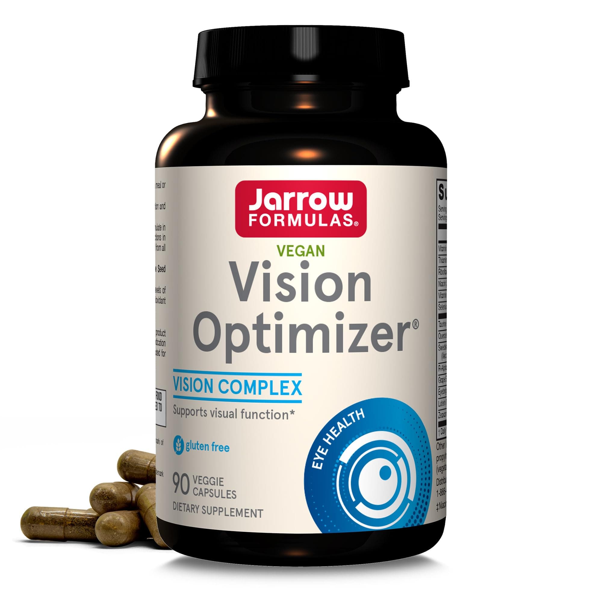 Jarrow Formulas® Vision Optimizer, Dietary Supplement, Vision Complex, Supports Visual Function, 90 Capsules, Up to a 30 Day Supply