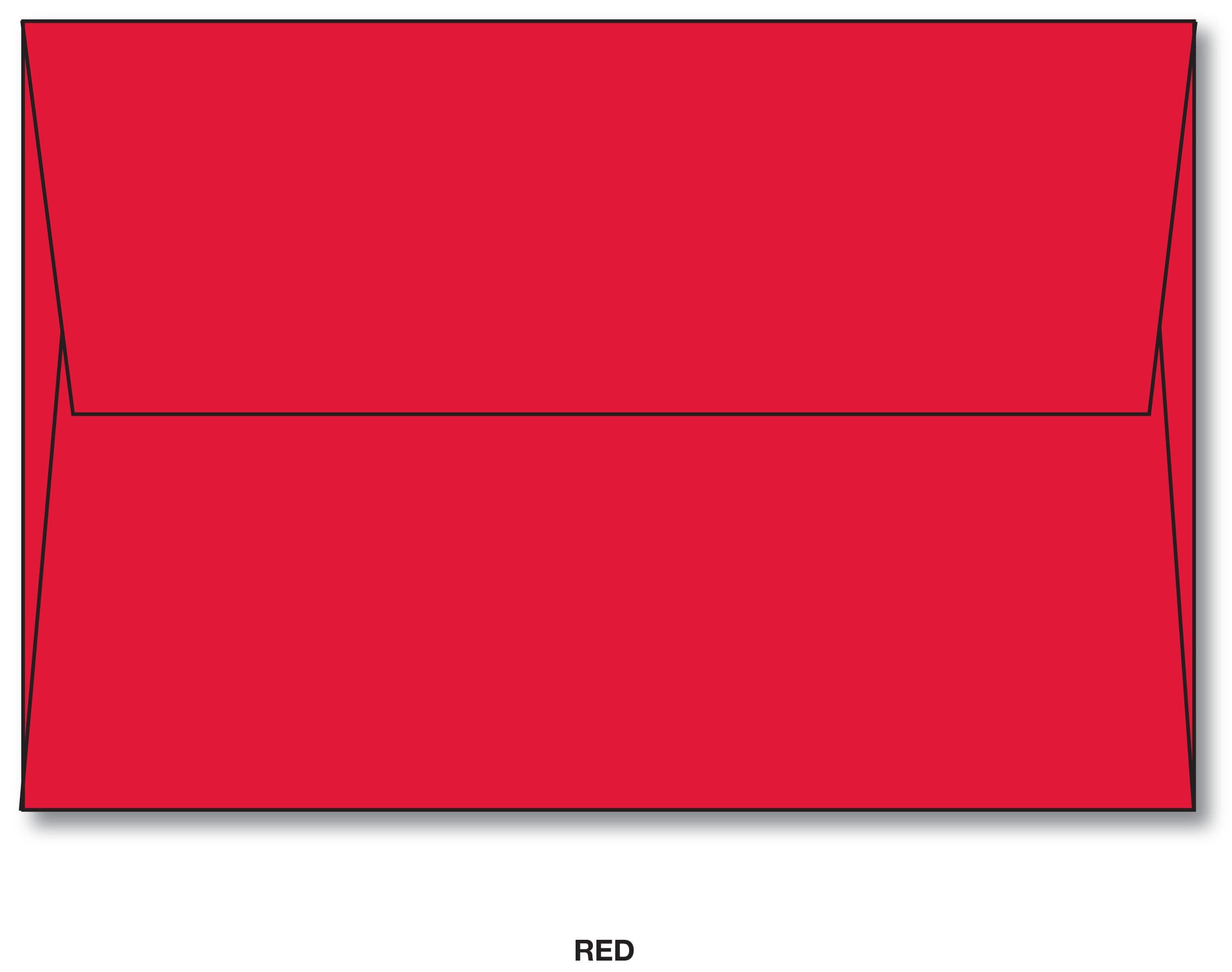 Red A2 Envelopes, 5 3/4 X 4 3/8 - A2 Size 25 Envelopes